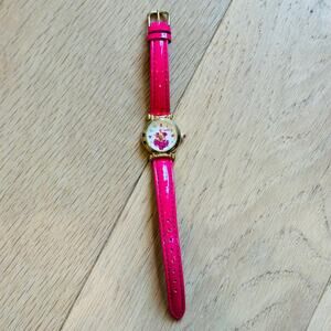Vintage Relic Barbie Doll Ballerina Wristwatch 1995 Pink Leather Strap